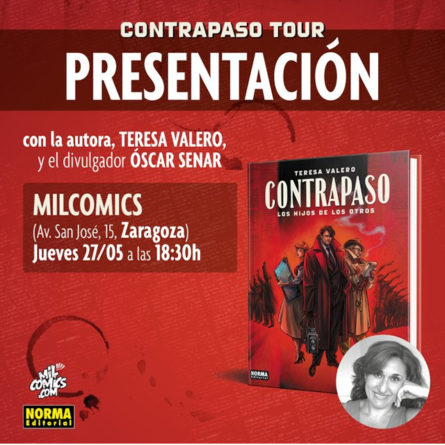 Teresa Valero presenta su cómic Contrapaso en librería Milcomics